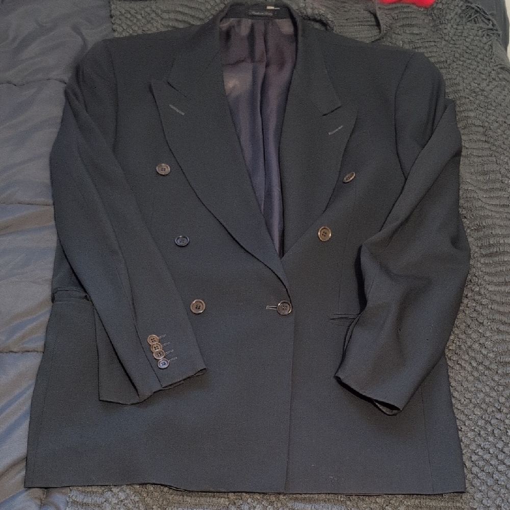 Authentic Bianchi Double-Breasted Blazer Sports Coat Jacket Side L - Italy